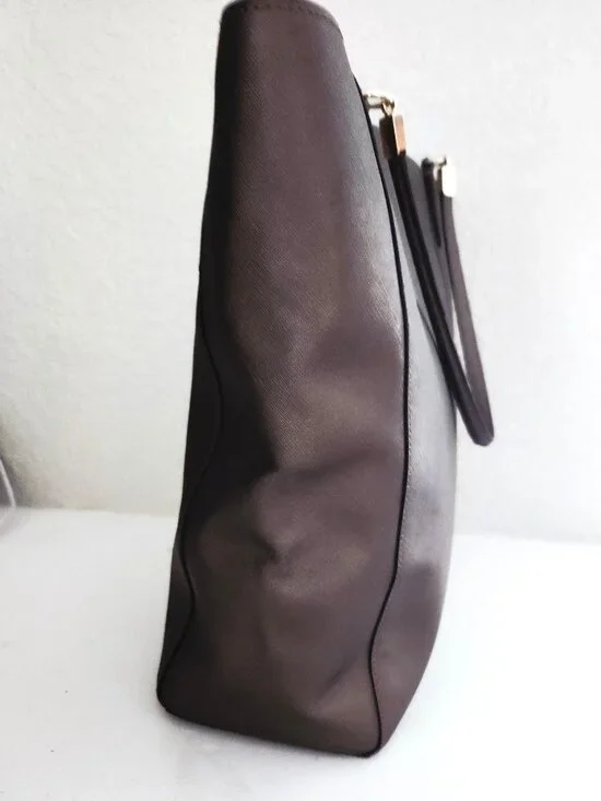 Euc Coach Madison Brown/Bronze Metallic Tote Bag Xl - Picture 7 of 15